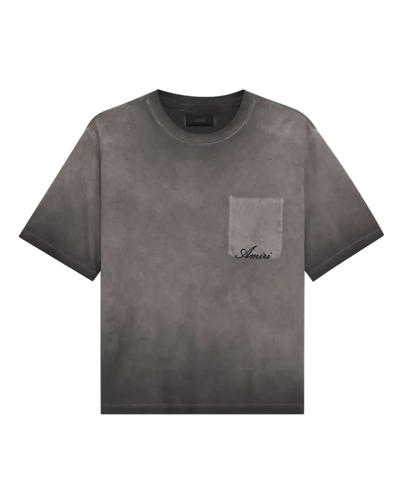 Amiri T-Shirt mit Brusttasche - Schwarz Schwarz