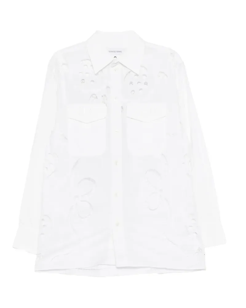 Marine Serre Hemd mit Brusttaschen - Nude Nude