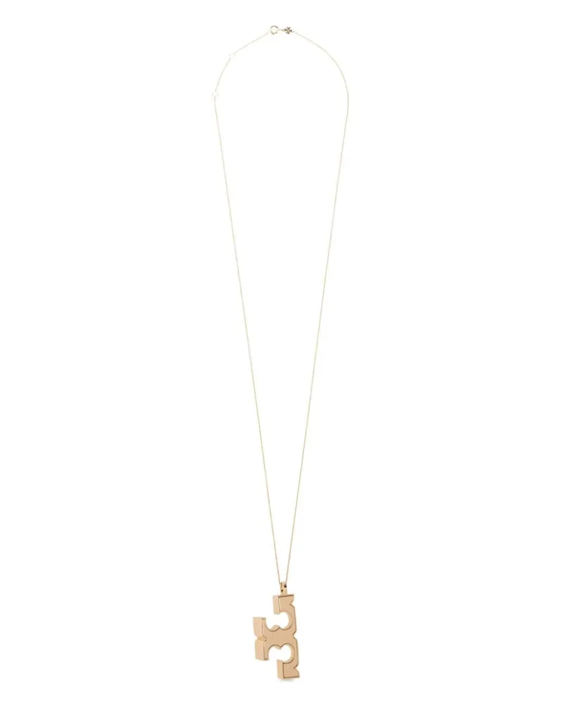 Tory Burch Halskette mit Logo-Anhänger - Gold Gold