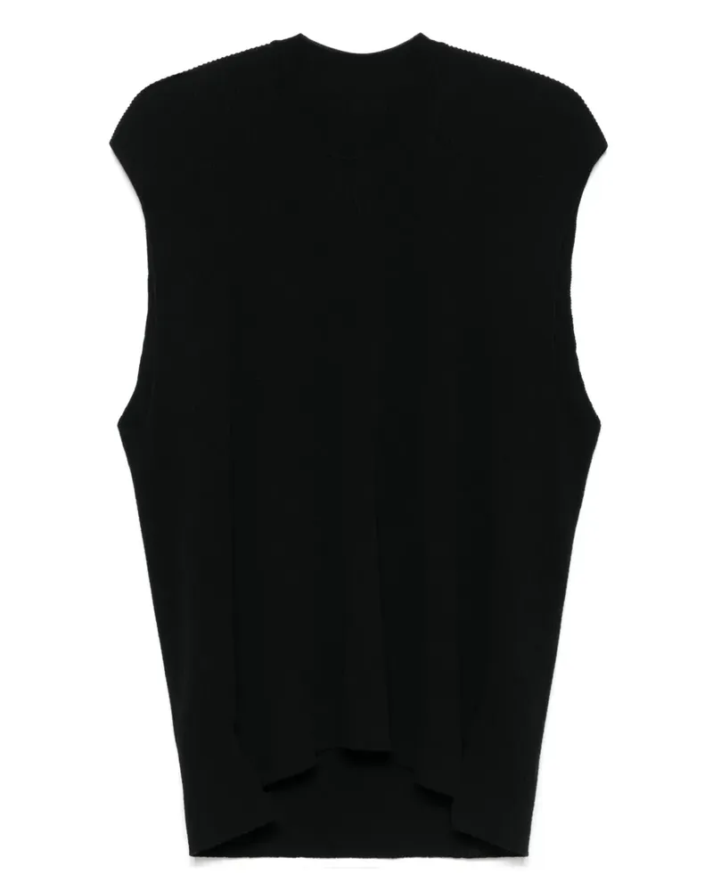 Issey Miyake Klassisches Trägershirt - Schwarz Schwarz