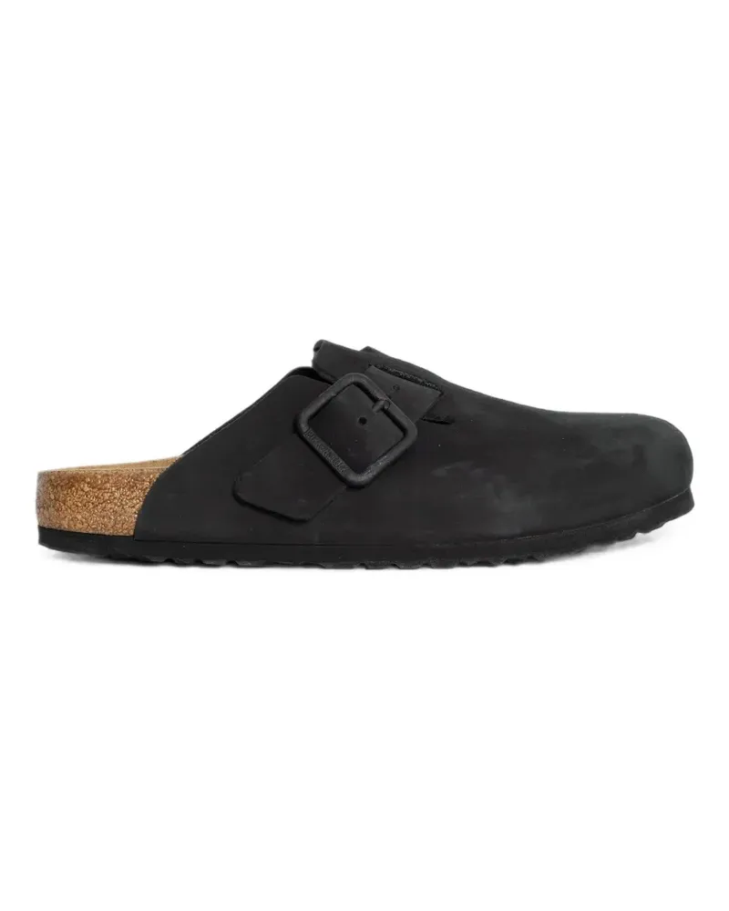 Birkenstock Boston nubuck leather mules - Schwarz Schwarz