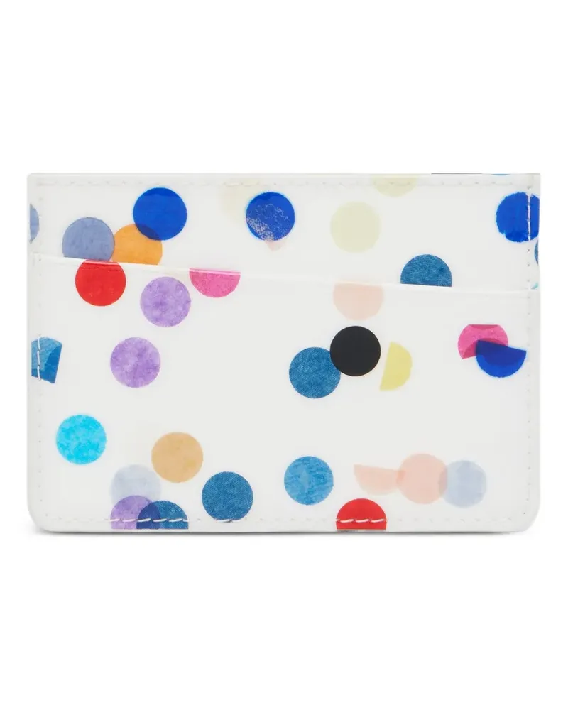 Maison Margiela Schmales Kartenetui mit Konfetti-Print - Weiß Weiß