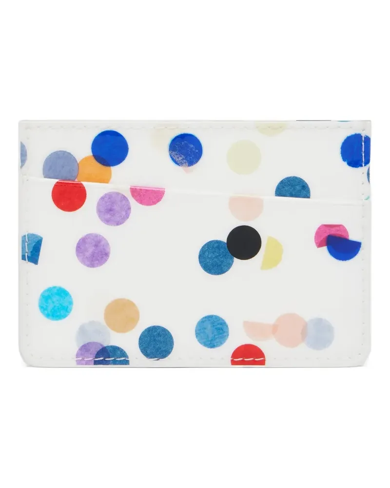 Maison Margiela slim confetti-print card holder - Weiß Weiß