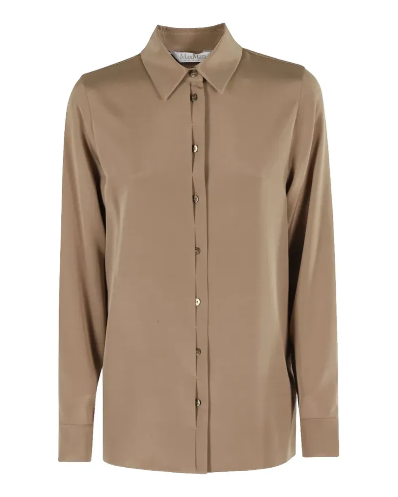 Max Mara Avion Hemd mit Knopfleiste - Nude Nude