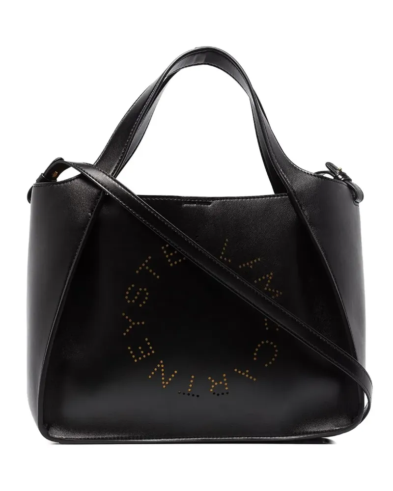 Stella McCartney perforated-detail leather shoulder bag - Schwarz Schwarz