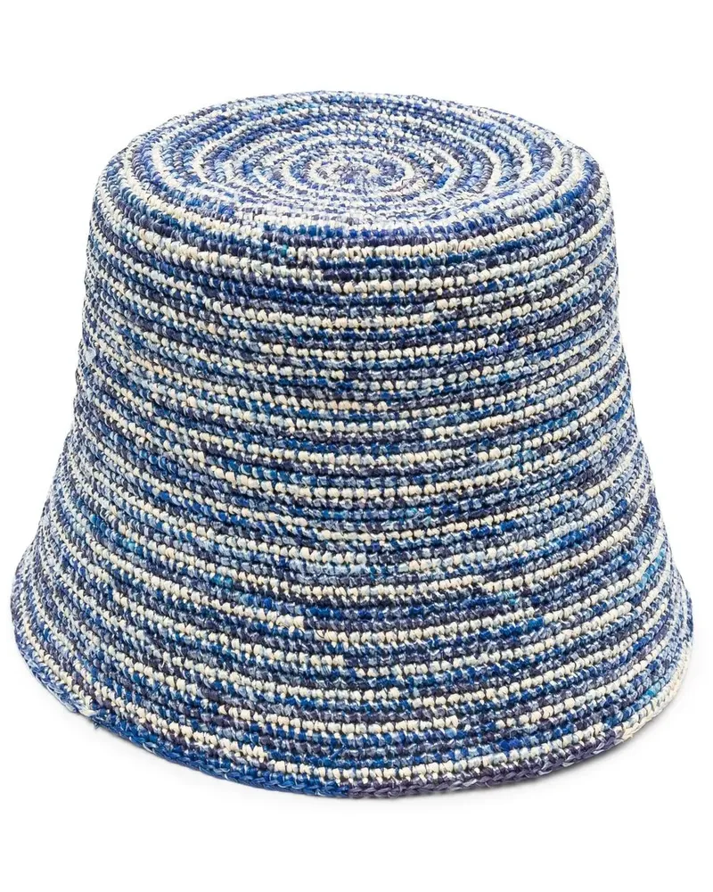 Sensi Studio Gewebter Lampshade Fischerhut - Blau Blau