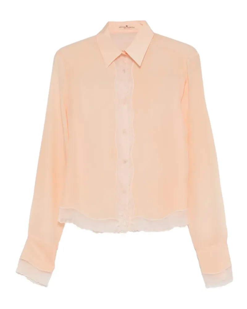 Ermanno Scervino Geknöpftes Hemd aus Spitze - Orange Orange