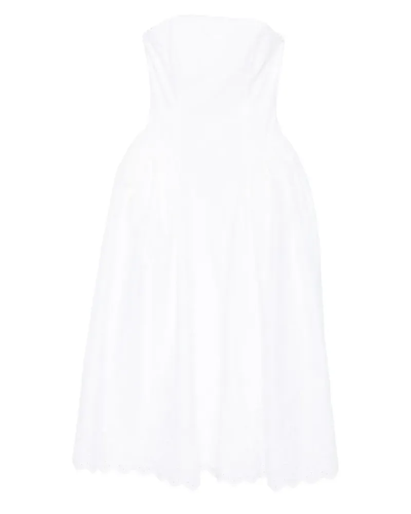 Simone Rocha embroidered midi dress - Weiß Weiß