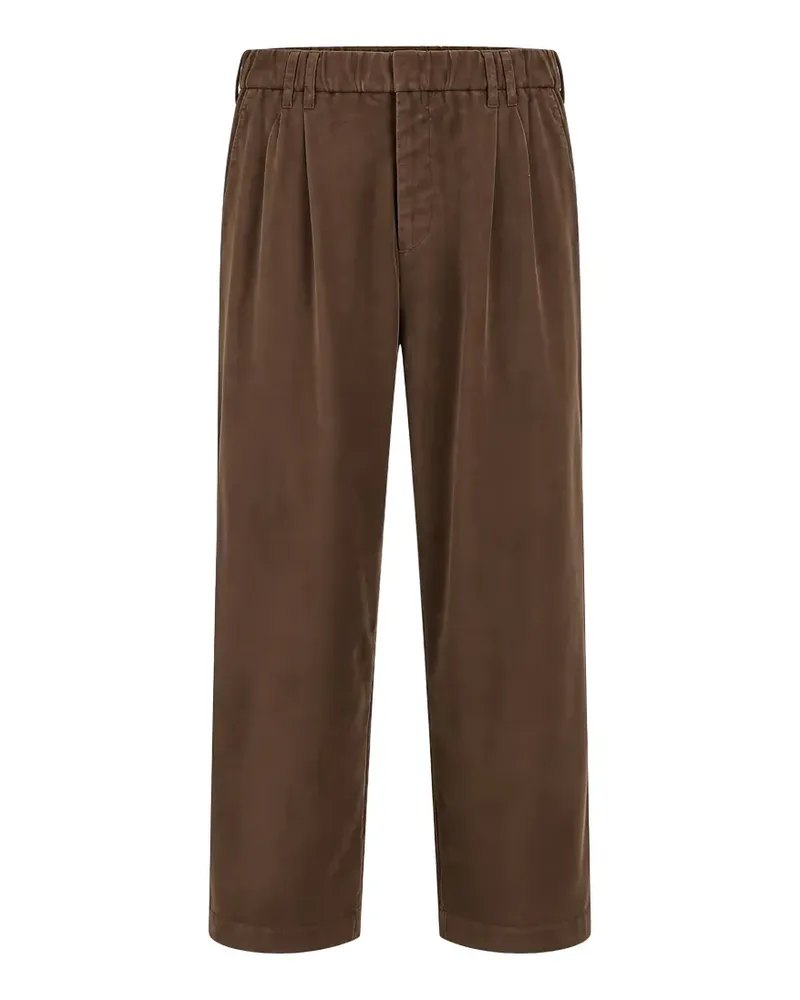 Brunello Cucinelli pleated elasticated-waist trousers - Braun Braun