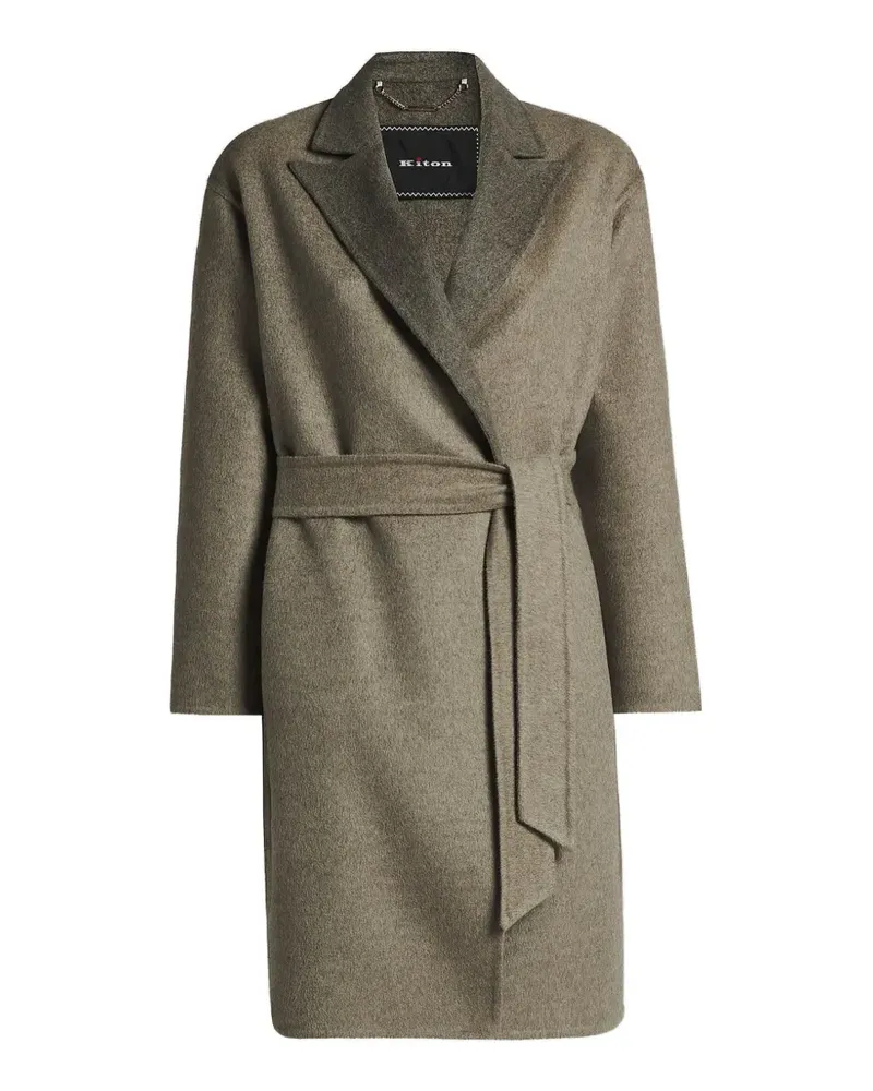 Kiton Trenchcoat mit Gürtel - Grau Grau