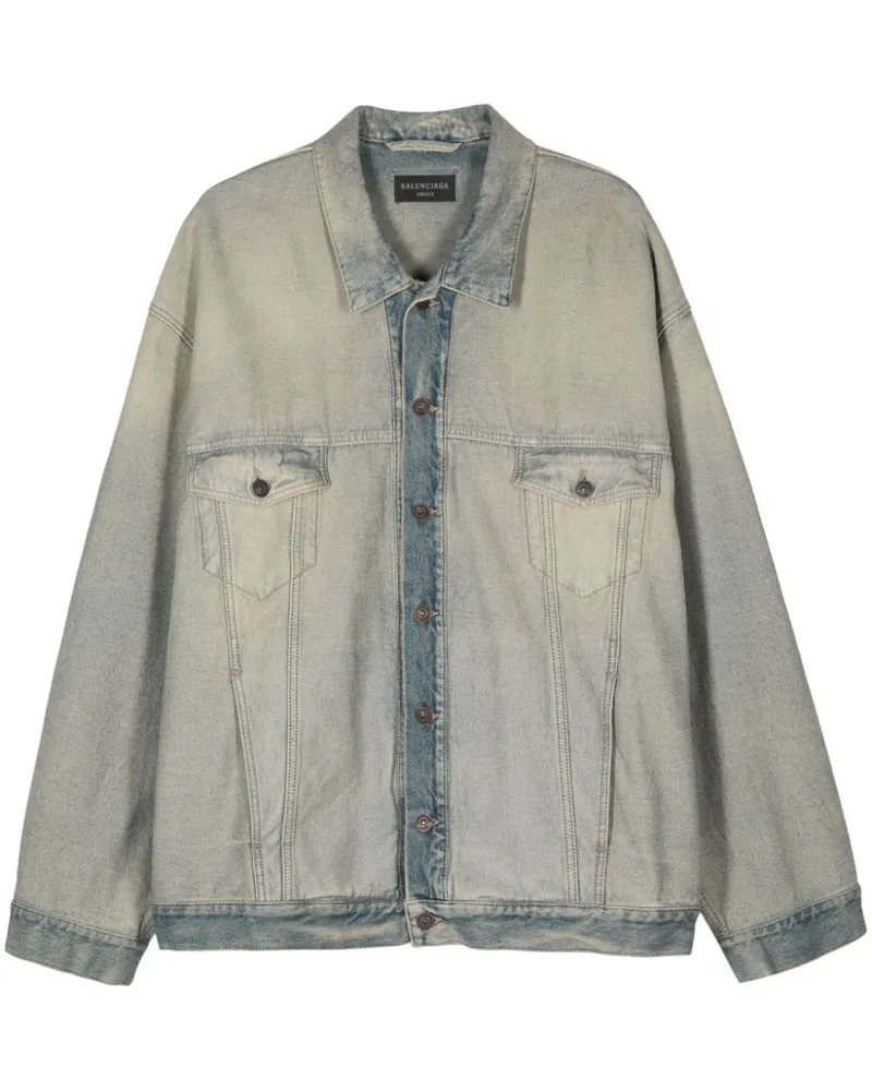 Balenciaga Ausgeblichene Jeansjacke - Blau Blau