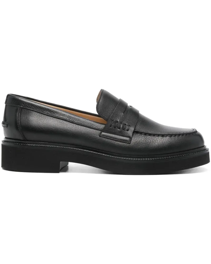 Doucal´s Flache Penny-Loafer - Schwarz Schwarz