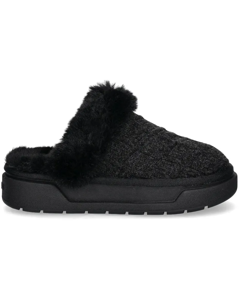 Guess Slipper aus Faux Fur - Schwarz Schwarz