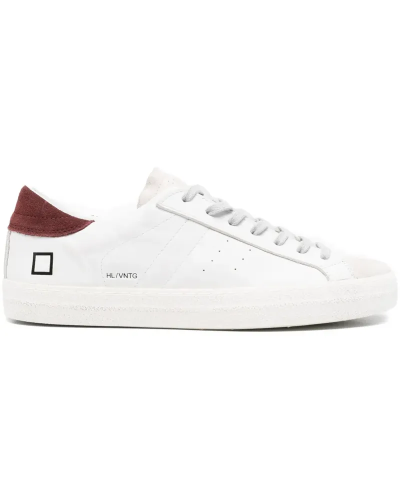 D.A.T.E. Hill Low Sneakers mit Wildledereinsätzen - Weiß Weiß