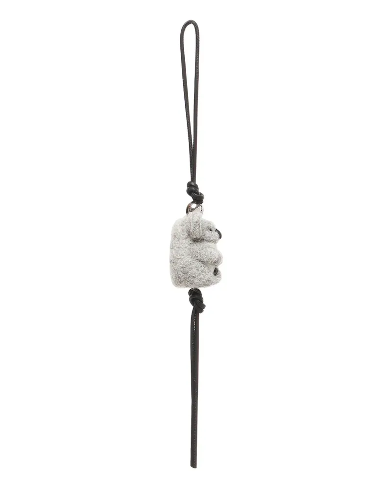 Loewe Schlüsselanhänger aus Koala-Filz - Grau Grau