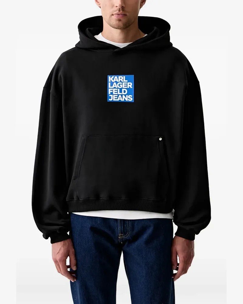 Karl Lagerfeld logo-print hoodie - Schwarz Schwarz