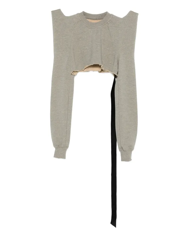DRKSHDW by Rick Owens Top mit ausgefranstem Saum - Grau Grau