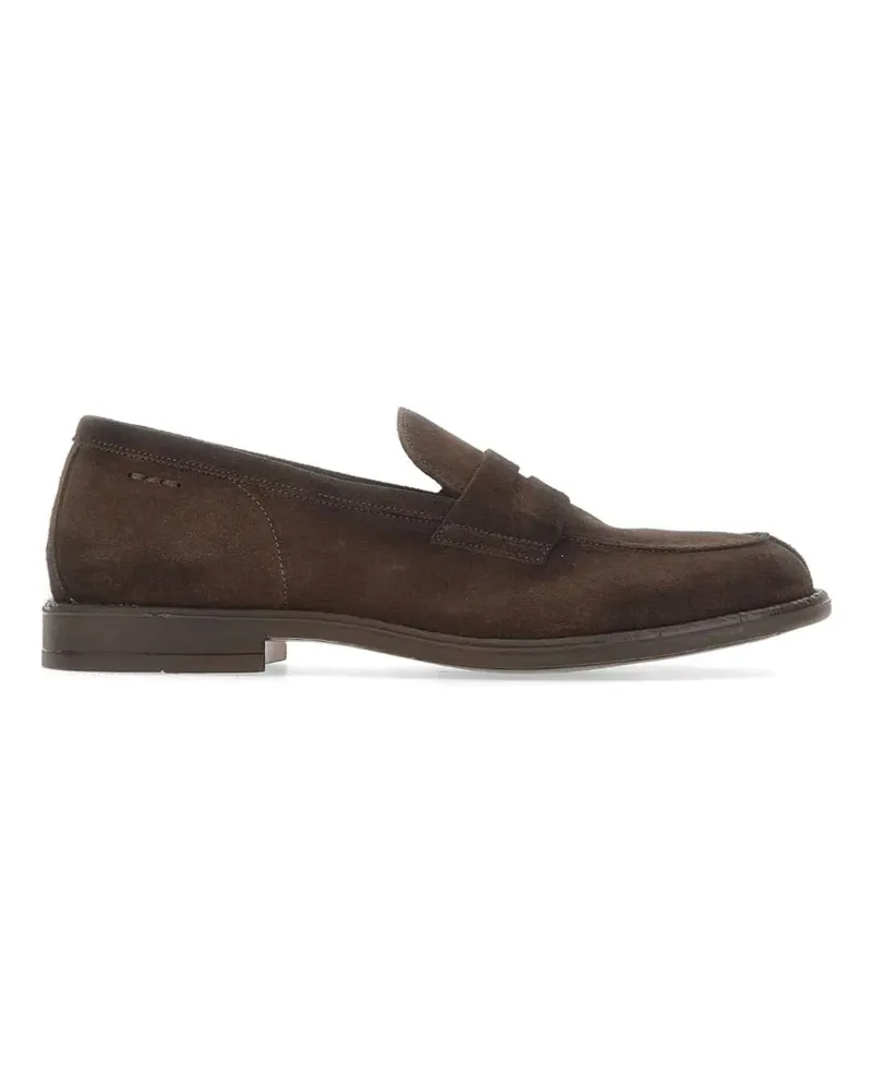 Alexander Hotto penny-slot leather loafers - Braun Braun