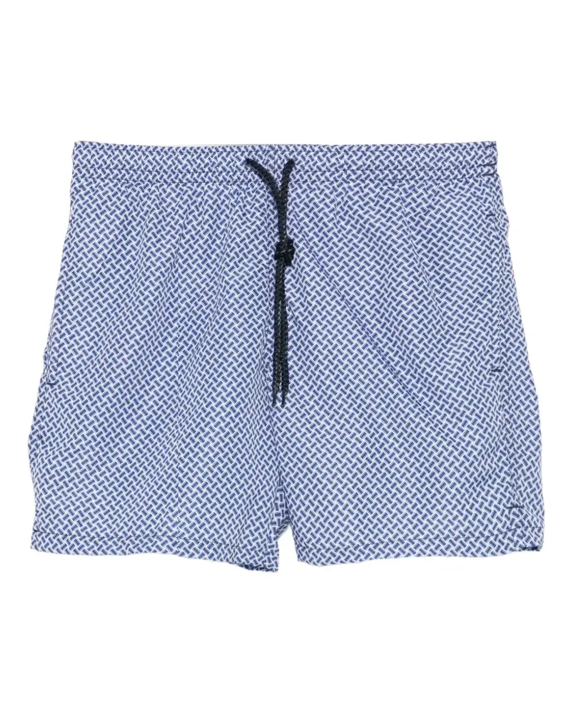 Drumohr  Gemusterte Badeshorts - Blau Blau