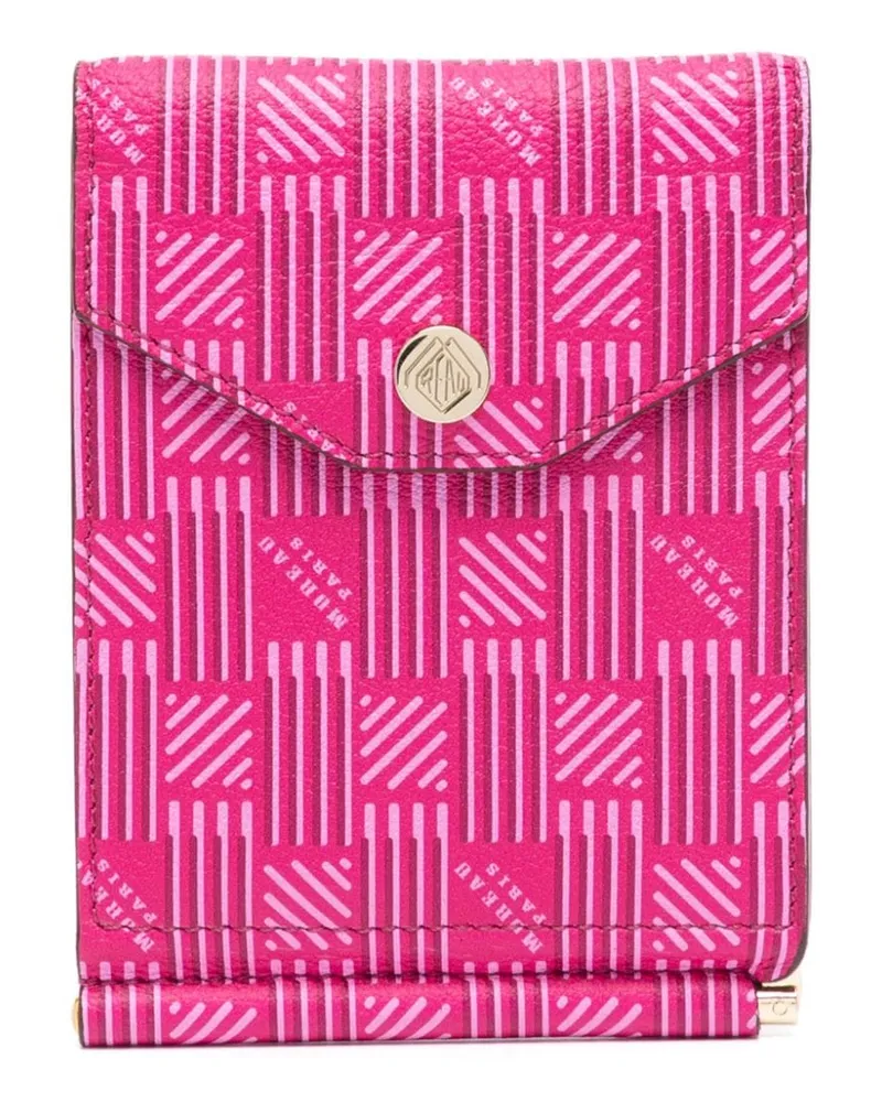 Moreau Paris Portemonnaie mit Monogramm-Print Rosa