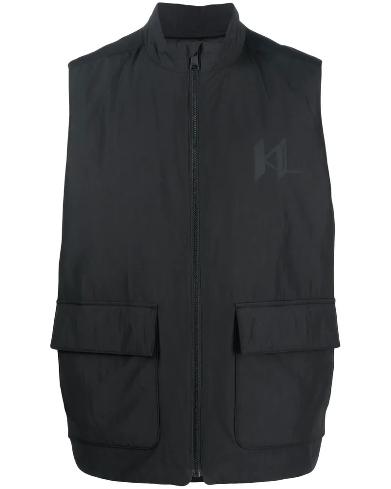 Karl Lagerfeld Weste mit Logo-Print - Schwarz Schwarz