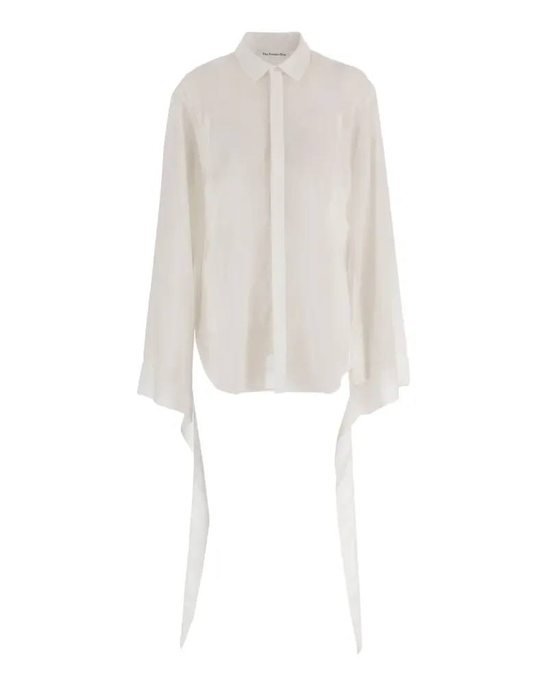 FRANKIE Shop tie-detail shirt - Weiß Weiß