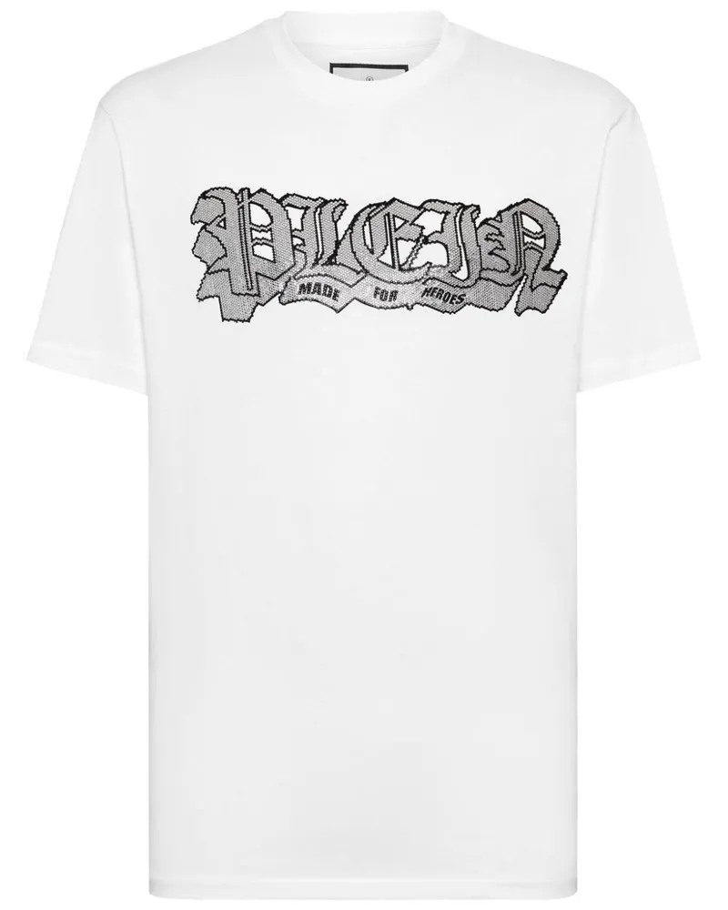 Philipp Plein T-Shirt mit Logo-Verzierung - Weiß Weiß