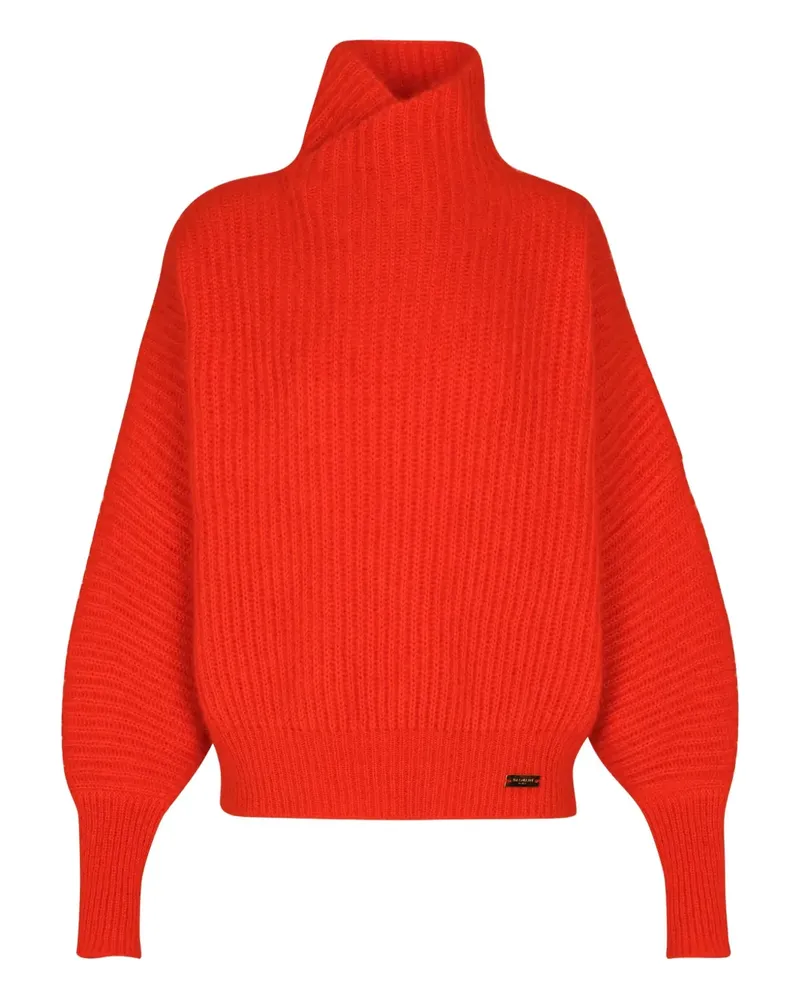 Balmain Gerippter Rollkragenpullover - Rot Rot