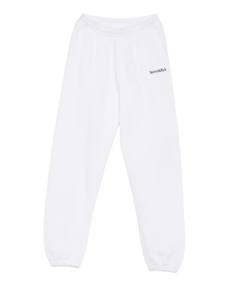 SPORTY & RICH logo-embroidered track pants - Weiß Weiß