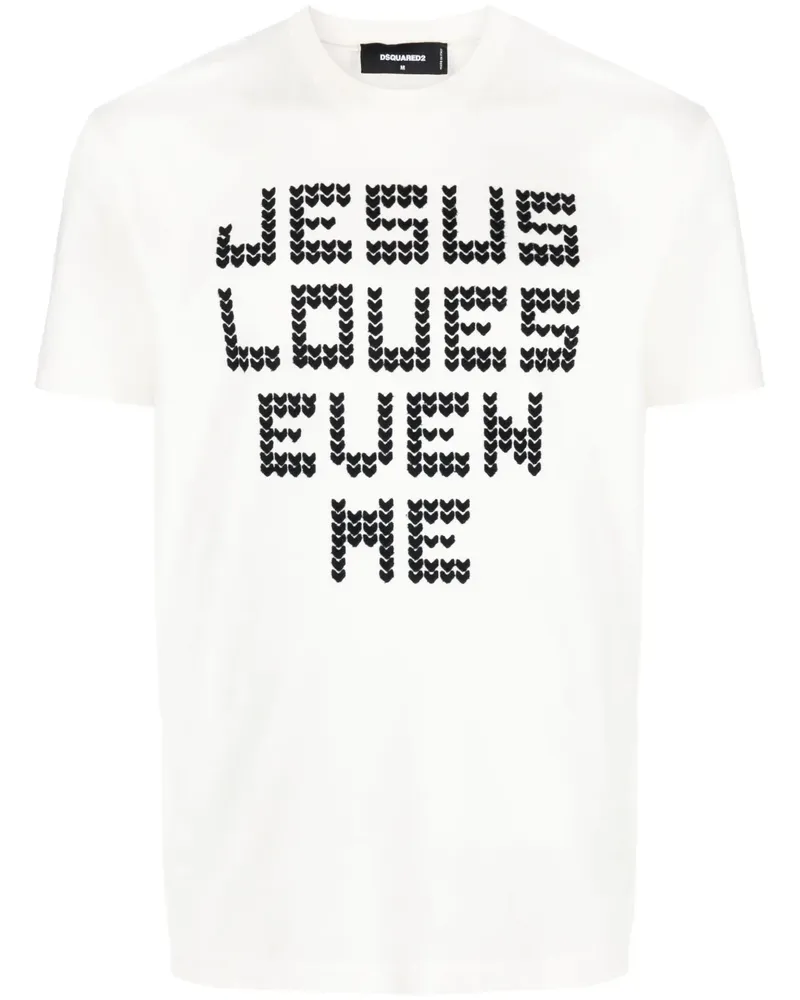 Dsquared2 T-Shirt mit grafischem Print - Weiß Weiß