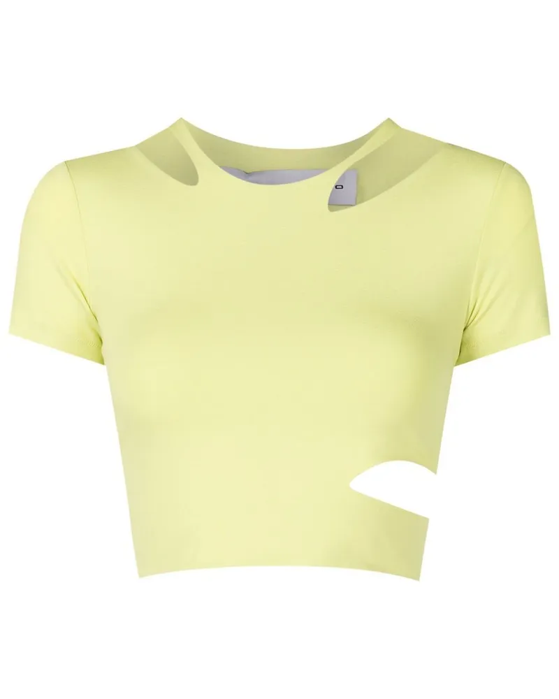 Gloria Coelho Cropped-Hemd mit Cut-Outs - Grün Grün