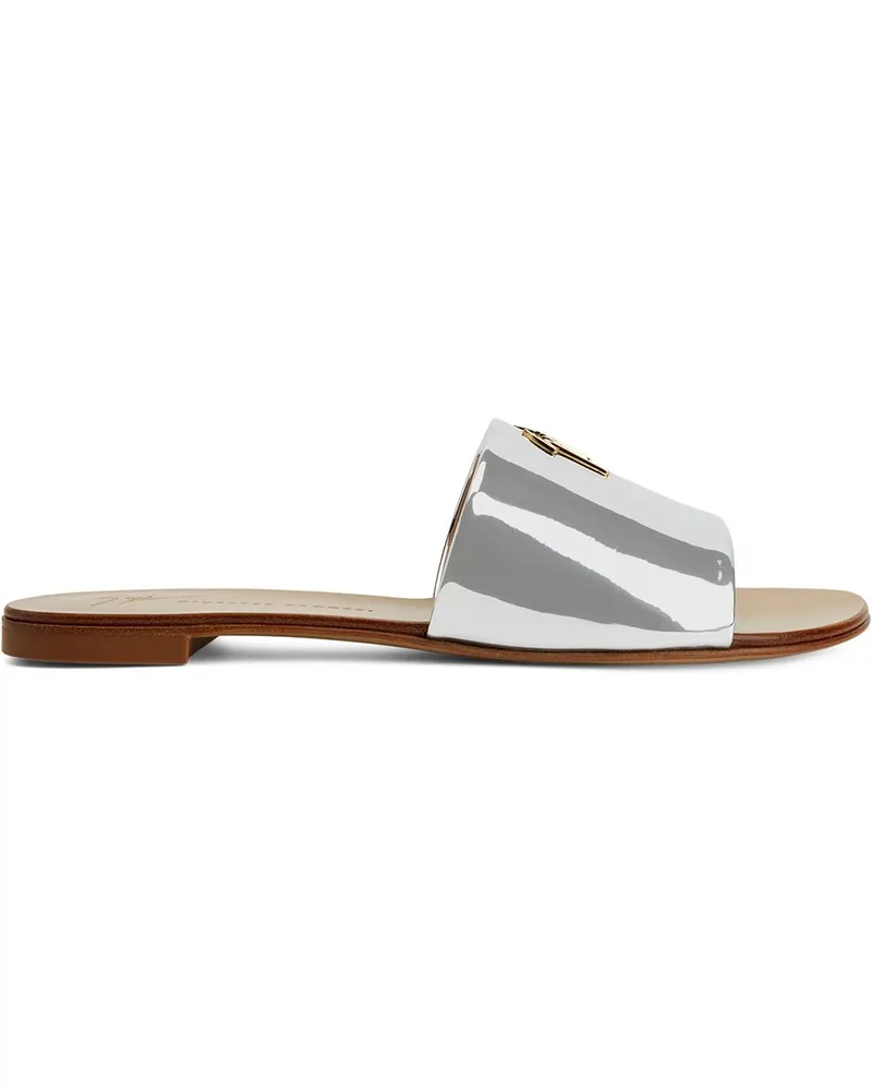 Giuseppe Zanotti Sandalen im Metallic-Look - Silber Silber