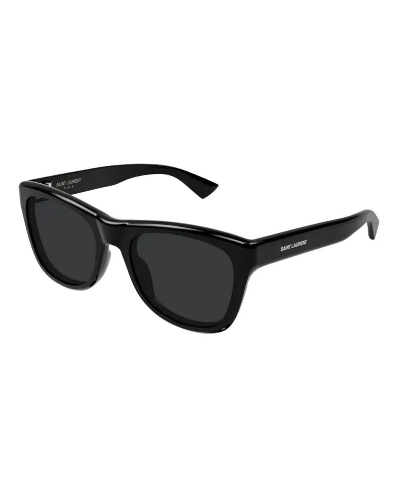 Saint Laurent Sonnenbrille mit eckigem Gestell - Schwarz Schwarz
