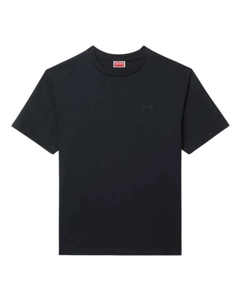Kenzo Signature cotton T-shirt - Schwarz Schwarz