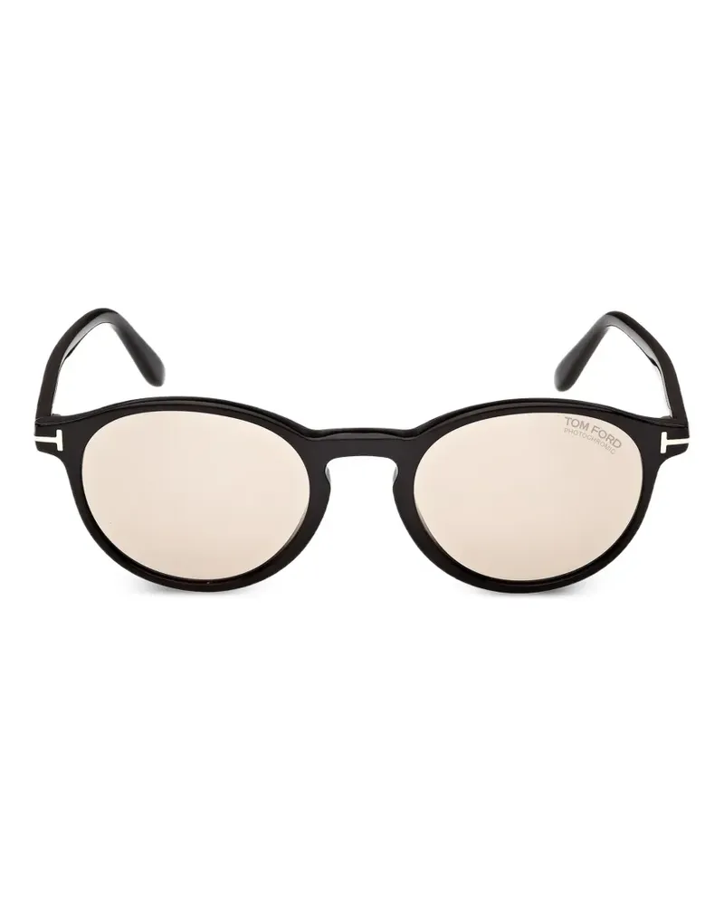 Tom Ford Sonnenbrille mit rundem Gestell - Schwarz Schwarz