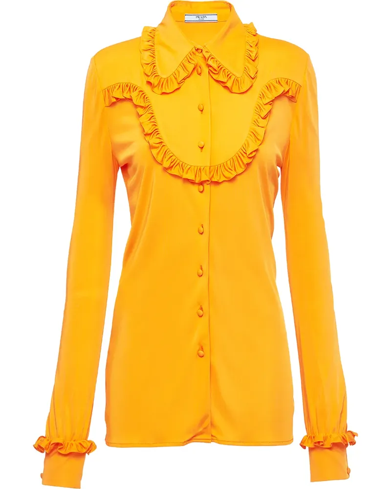 Prada Hemd mit Rüschen - Orange Orange