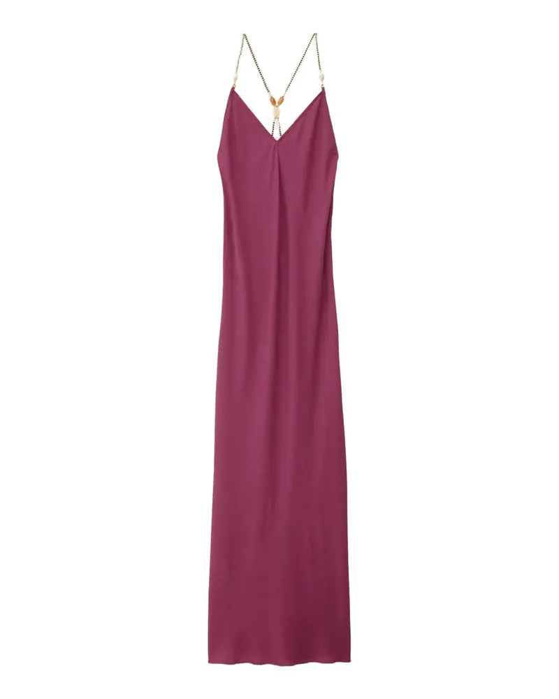ba&sh Hany bead-embellished crinkled maxi dress - Violett Violett