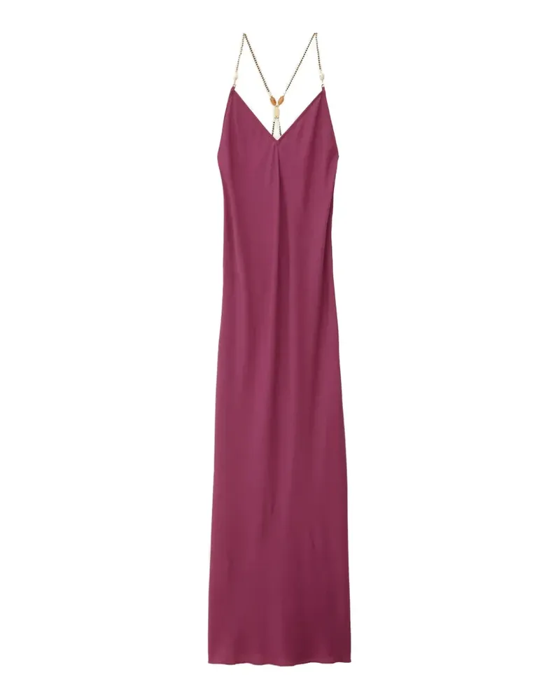 ba&sh Hany bead-embellished crinkled maxi dress - Violett Violett
