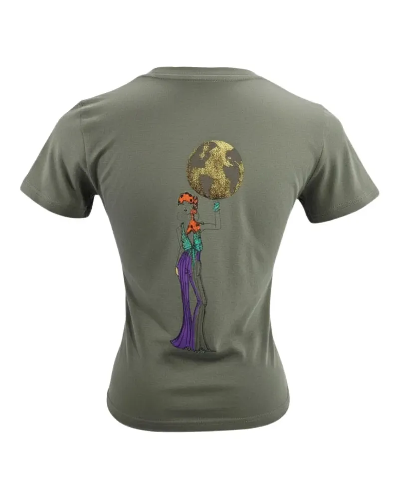 MADISON.MAISON Olive T-Shirt mit Print - Grün Grün