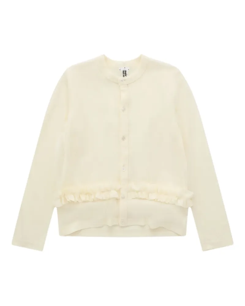 Noir Kei Ninomiya ruffled cardigan - Nude Nude