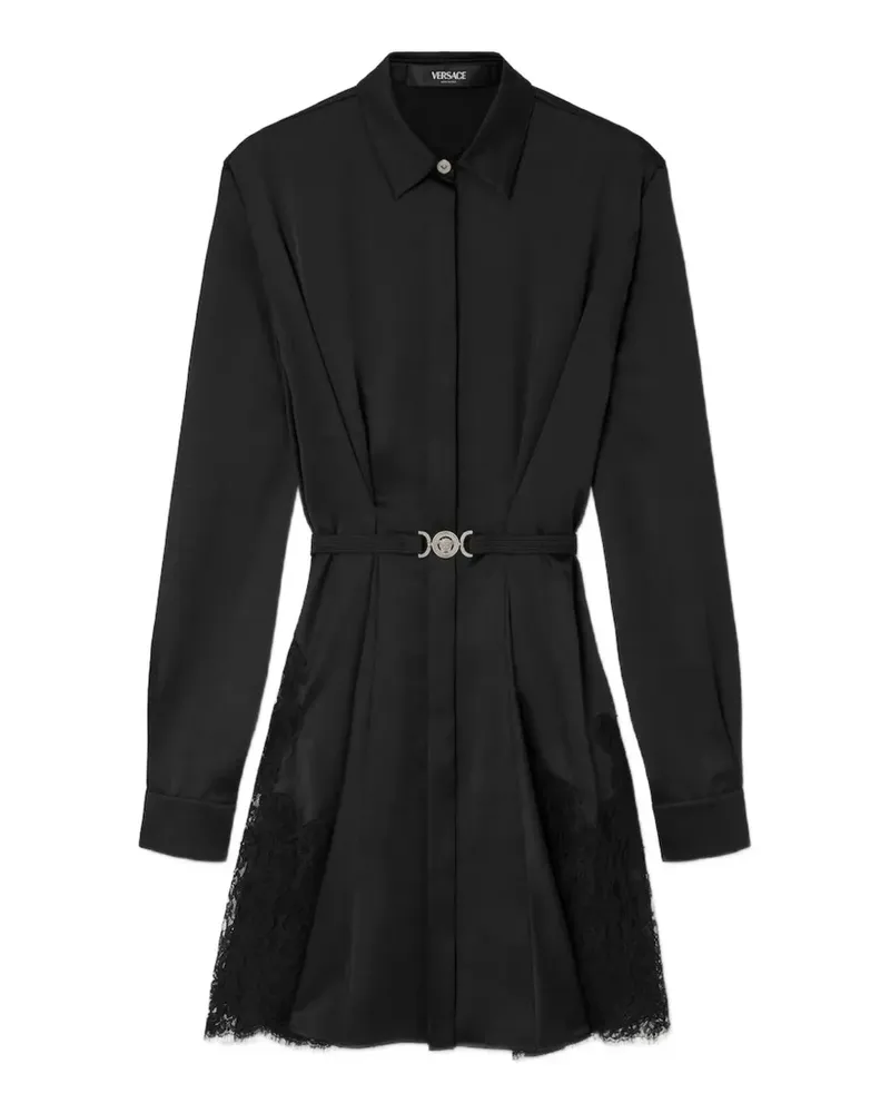 Versace Kleid mit Spitzenbesatz - Schwarz Schwarz