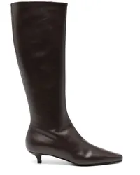 Totême The Slim Knee-High Stiefel 35mm Braun