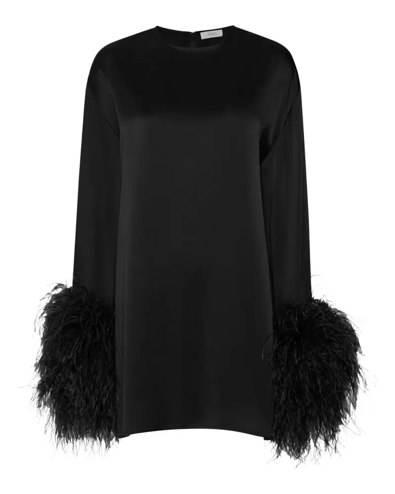 LAPOINTE Kleid mit Federn - Schwarz Schwarz