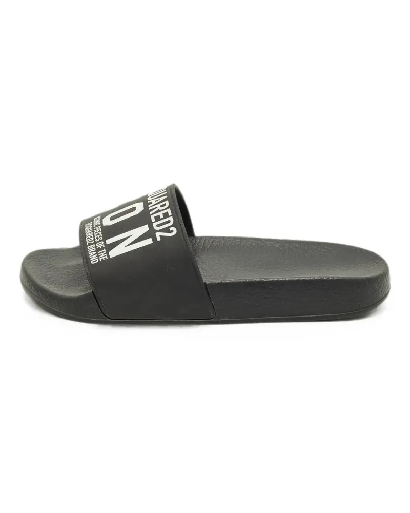 Dsquared2 Icon logo-print slides - Schwarz Schwarz