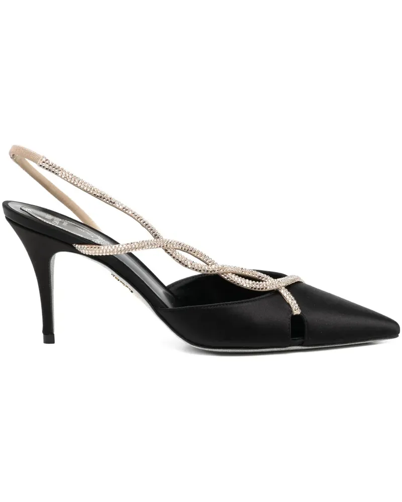 René Caovilla Braid Pumps 80mm - Schwarz Schwarz
