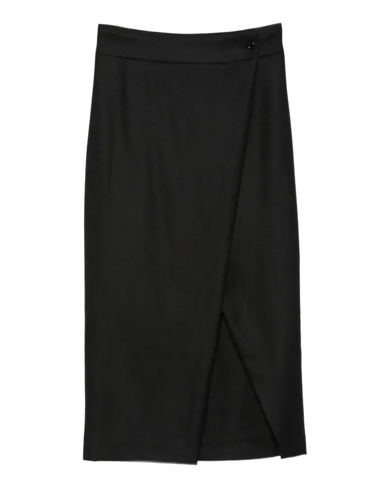 Tagliatore Ivy wrap midi skirt - Schwarz Schwarz