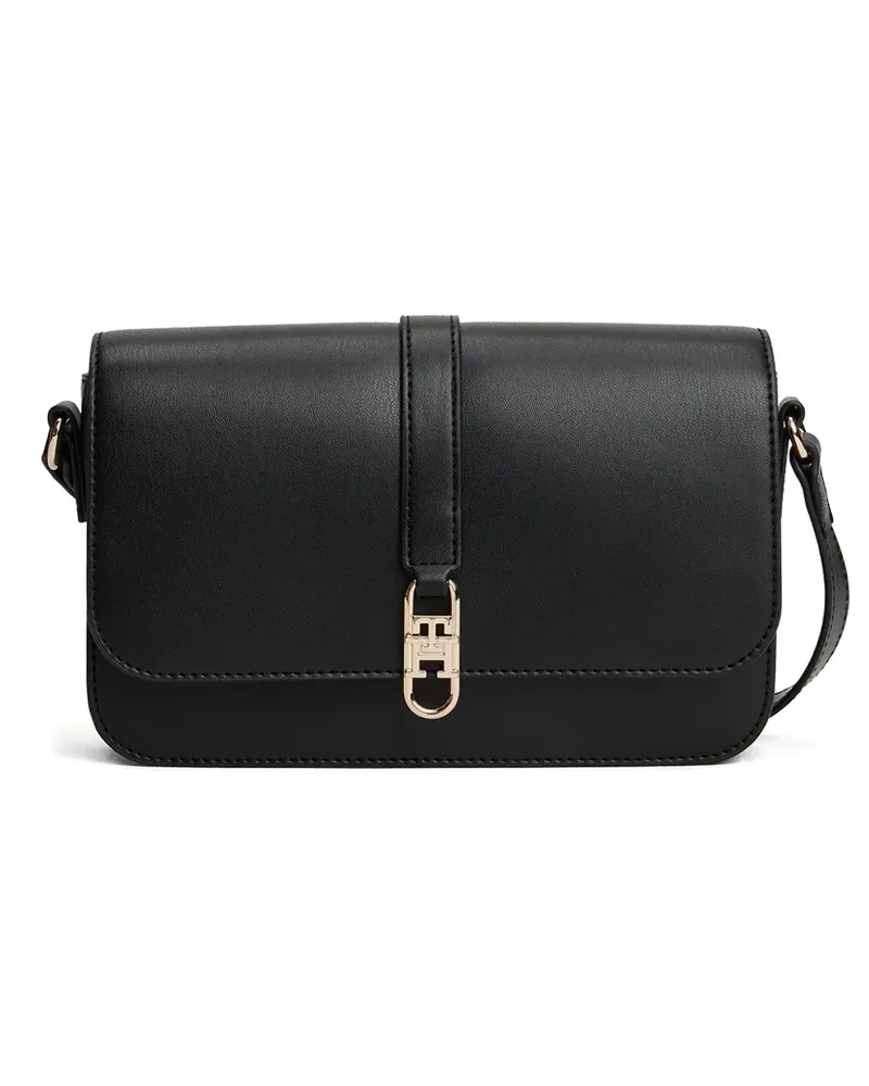 Tommy Hilfiger Schultertasche mit Logo-Schild - Schwarz Schwarz