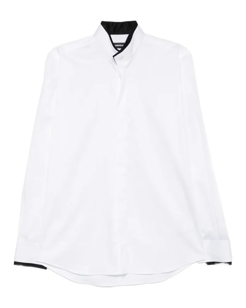 Karl Lagerfeld contrast-trim shirt - Weiß Weiß