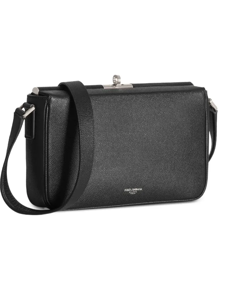 Dolce & Gabbana Strukturierte Marlene Kuriertasche - Schwarz Schwarz