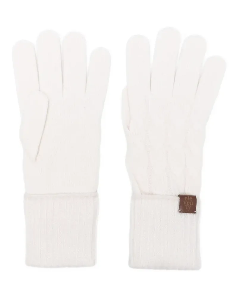 Eleventy Handschuhe mit Zopfmuster - Nude Nude